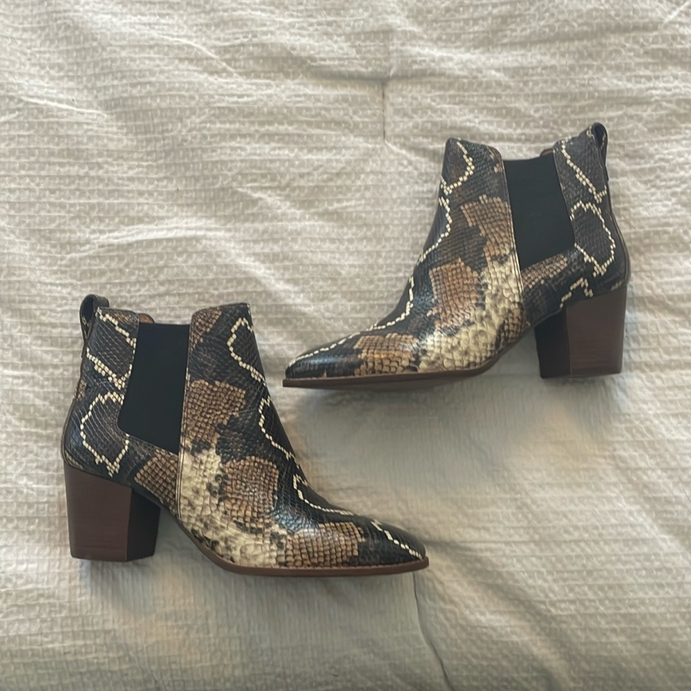 MADEWELL Snakeskin booties size 11